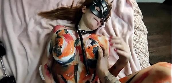  Fantastic Bitch With Perfect Body Painted Hard Fucking With Ex On Camera